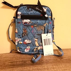 Vera Bradley Petite Travel Crossbody - Cat's Meow **RARE**